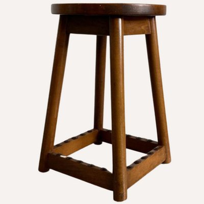 Dutch_Art_Deco_Amsterdam_School_Stool,_1930s