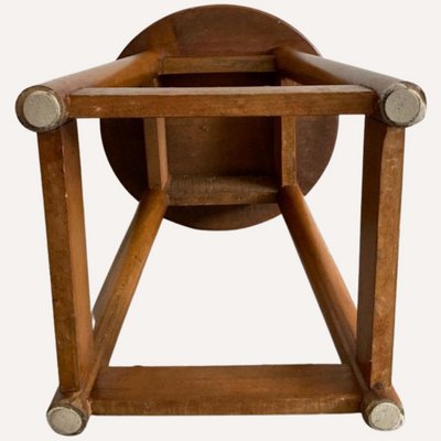 Dutch_Art_Deco_Amsterdam_School_Stool,_1930s
