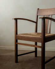 Dutch_Art_Deco_Oak_Armchair_with_Woven_Rush_Seat,_Amsterdam_School_Style,_Netherlands,_1920s