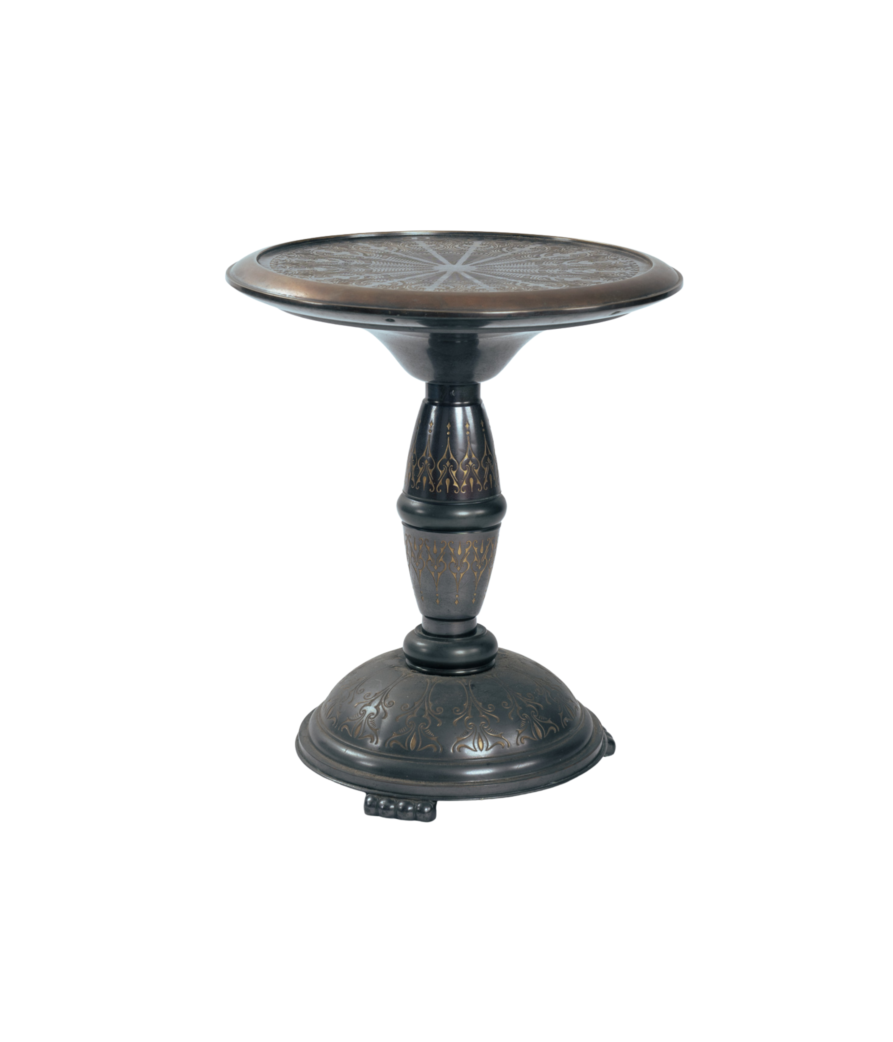 Dutch_Art_Nouveau_Metal_Occasional_Table,_Secessionist_Pedestal_Side_Table,_circa_1900–1925