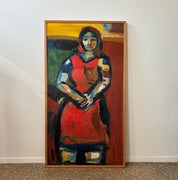 “Jannie”_Large_Expressionist_Oil_Painting_on_Linen_by_Arthur_Rudolf_Rudi_Seidel