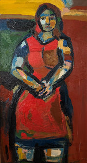 “Jannie”_Large_Expressionist_Oil_Painting_on_Linen_by_Arthur_Rudolf_Rudi_Seidel