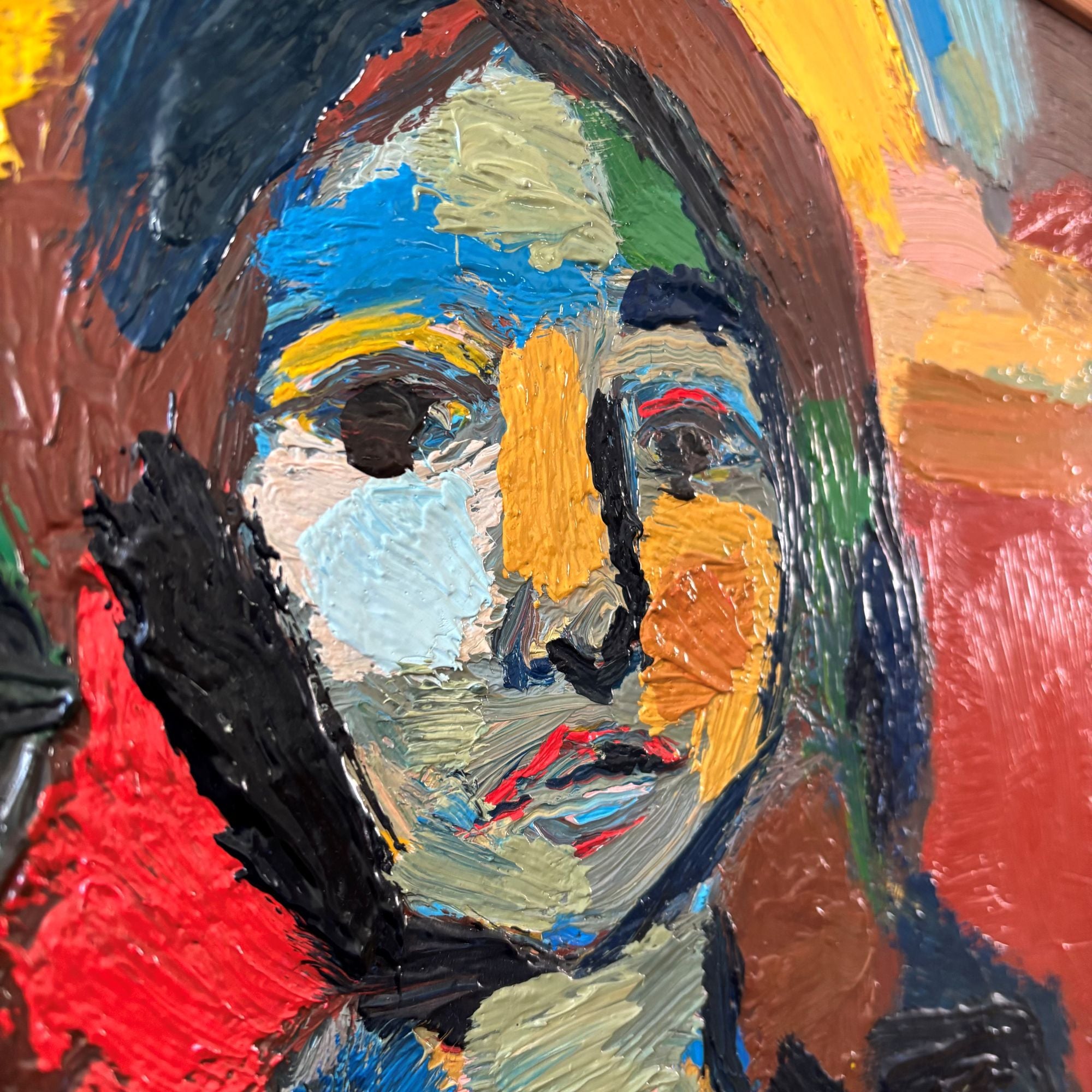 “Jannie”_Large_Expressionist_Oil_Painting_on_Linen_by_Arthur_Rudolf_Rudi_Seidel