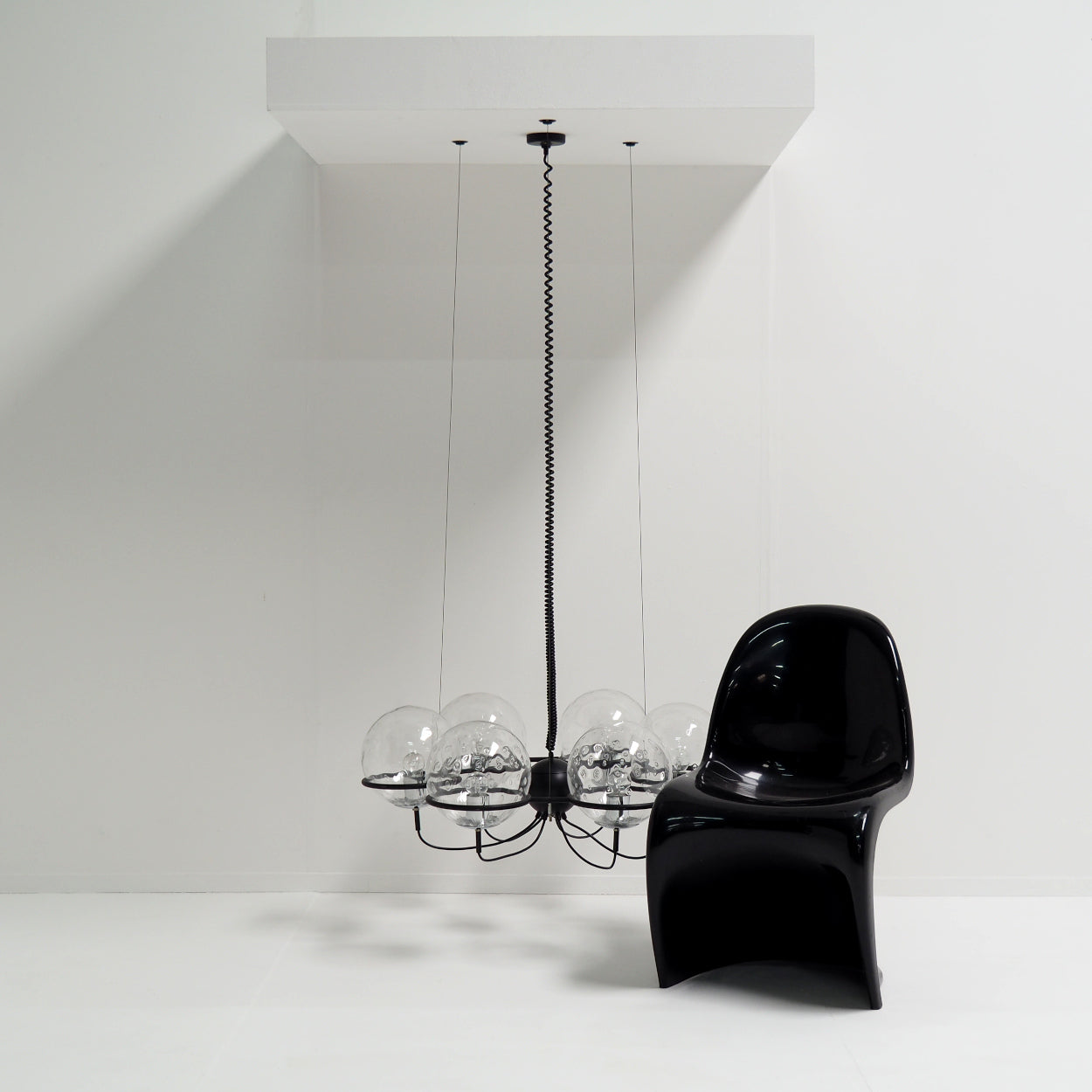 RAAK_“Saturnus”_Glass_Sphere_Chandelier,_Netherlands_1960s