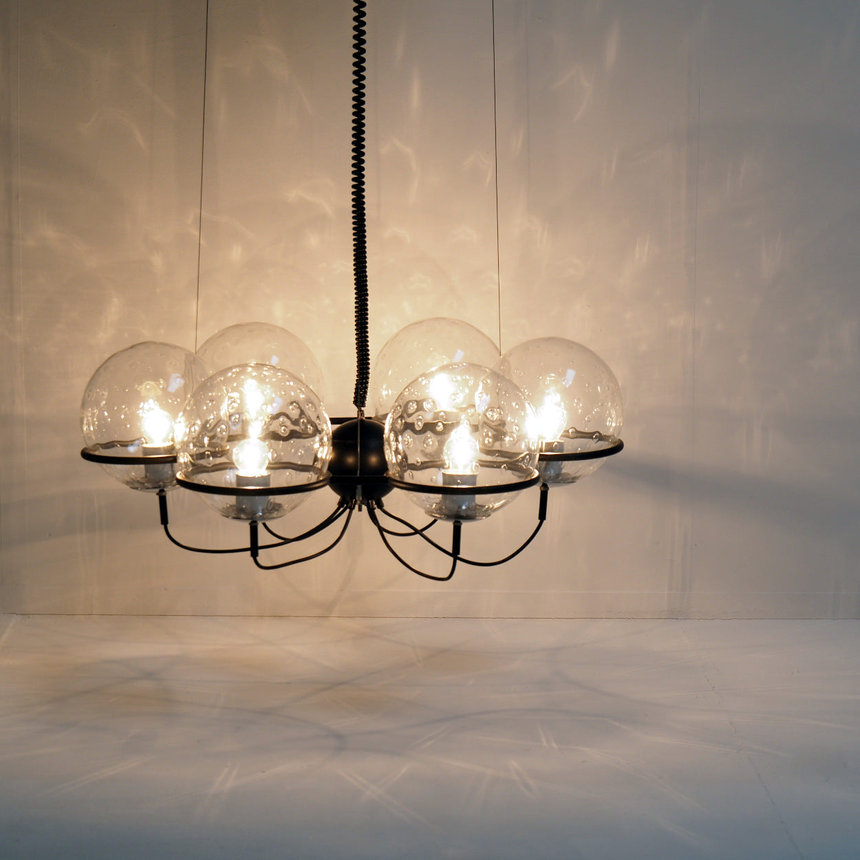 RAAK_“Saturnus”_Glass_Sphere_Chandelier,_Netherlands_1960s