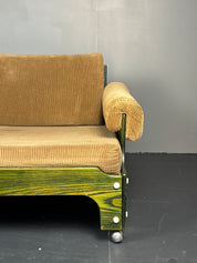 Rare_BZ85_Two-Seater_Sofa_by_Jan_Pieter_Berghoef_for_'t_Spectrum,_Green_Beech_Plywood_and_Beige_Corduroy,_Netherlands,_1968–1969