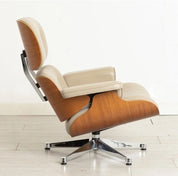 Charles_&_Ray_Eames_EA670_Lounge_Chair_for_Vitra_in_Cream_Leather_and_Chestnut_Plywood