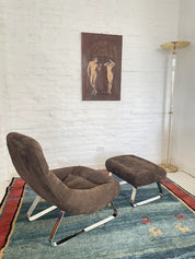 Set_of_Earth_Chair_and_Ottoman_by_Percival_Lafer,_1970s