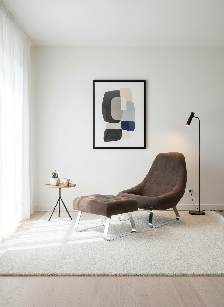 Set_of_Earth_Chair_and_Ottoman_by_Percival_Lafer,_1970s