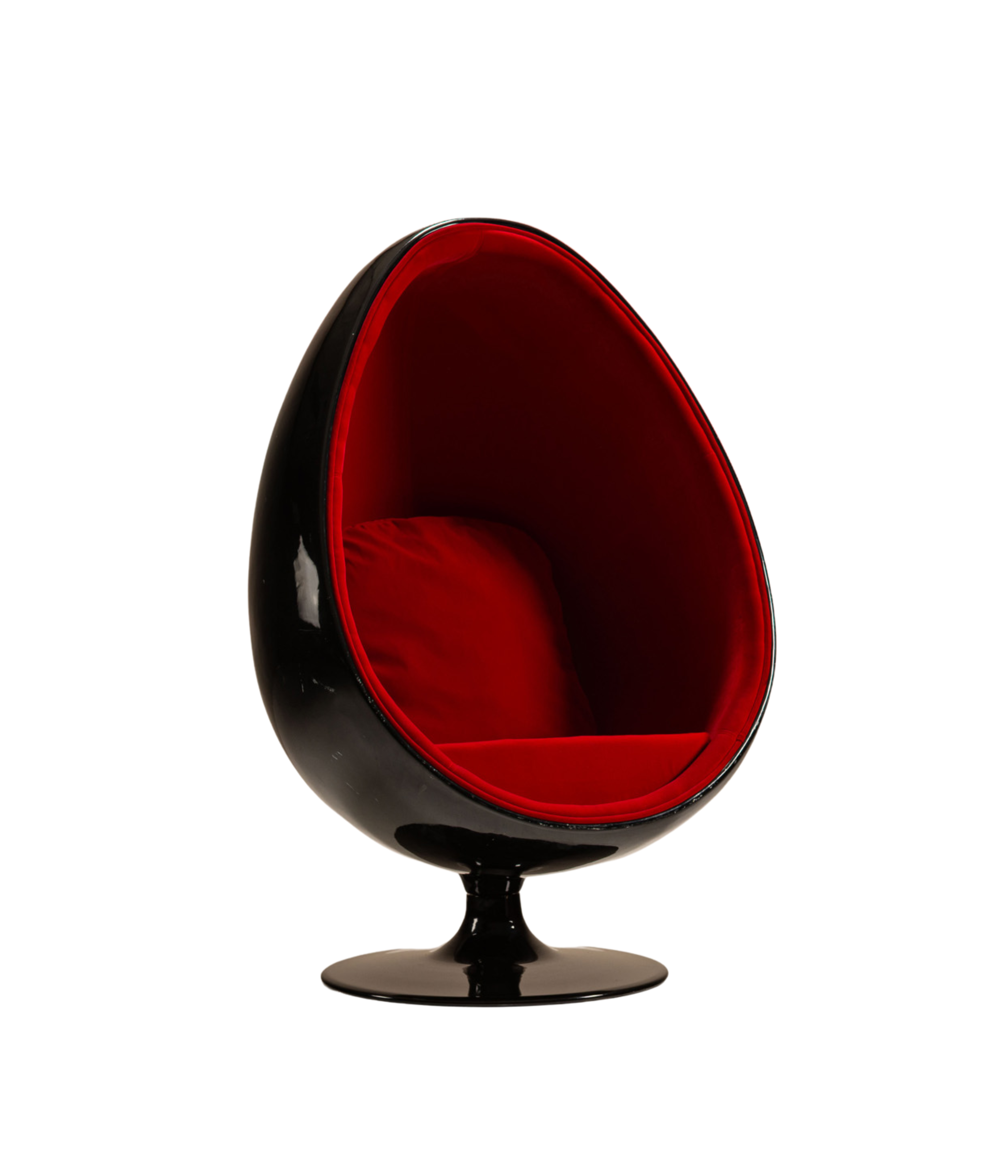 Eero_Aarnio_Egg_Pod_Chair_in_Black_and_Red,_1960s