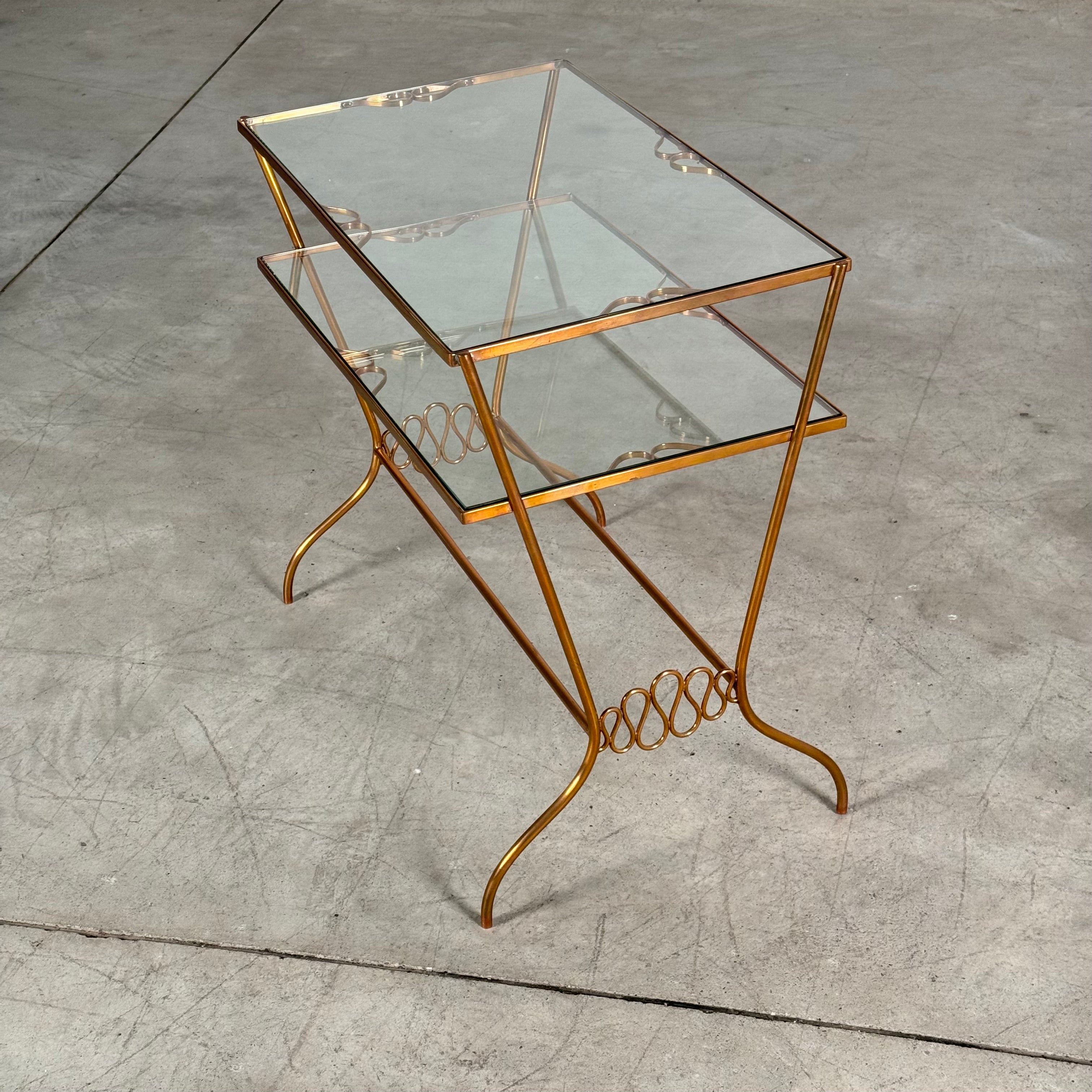 Elegant_Brass_Bar_Trolley_with_Gio_Ponti’s_Signature_Ribbon_Details,_1950s