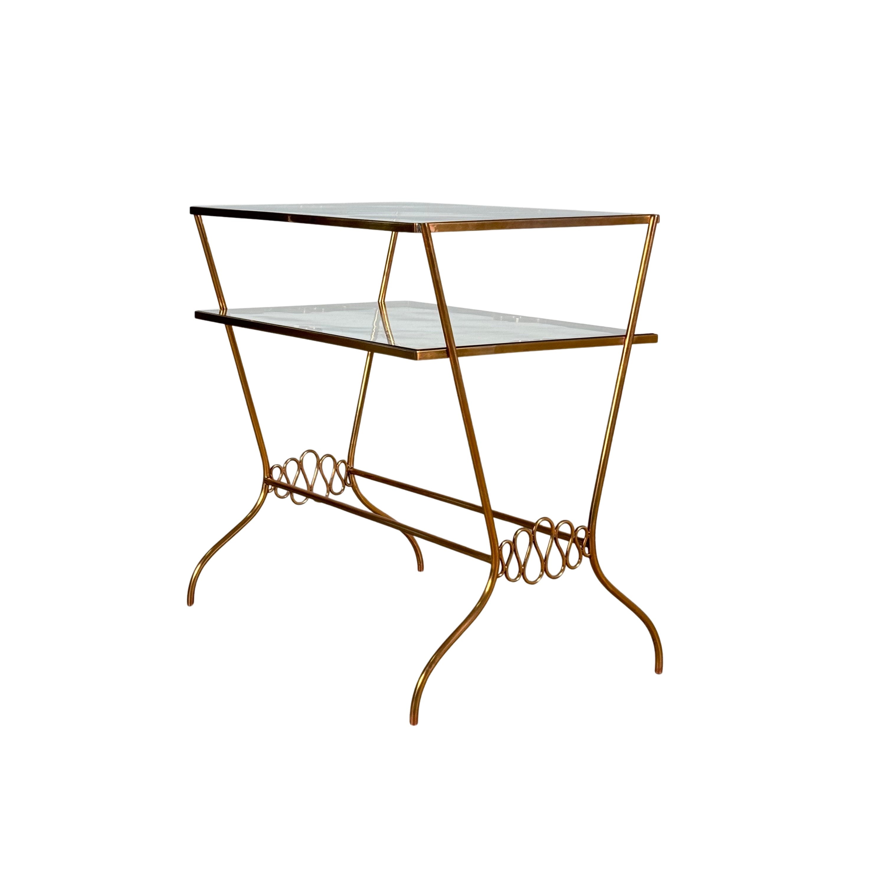 Elegant_Brass_Bar_Trolley_with_Gio_Ponti’s_Signature_Ribbon_Details,_1950s