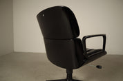 Ennio_Fazioli_Parioli_Double-Back_Executive_Office_Chair_for_MIM_Roma_in_Black_Leather,_Italy
