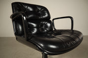 Ennio_Fazioli_Parioli_Double-Back_Executive_Office_Chair_for_MIM_Roma_in_Black_Leather,_Italy