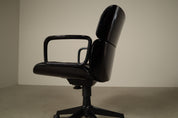 Ennio_Fazioli_Parioli_Double-Back_Executive_Office_Chair_for_MIM_Roma_in_Black_Leather,_Italy