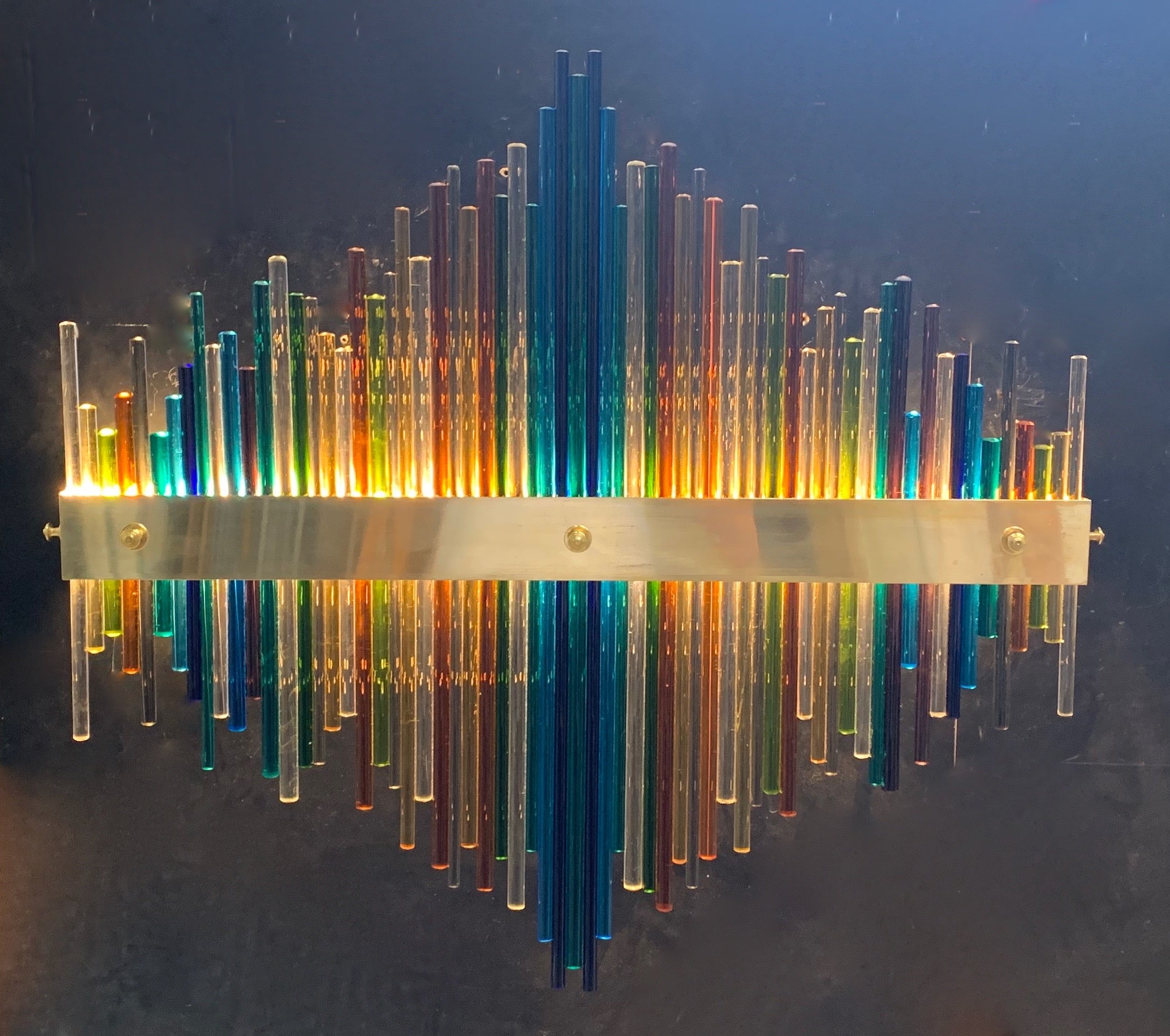 Set_of_2_Vibrazioni_Glass_Wall_Sculptures_by_Enrico_Neri,_Italian_Artistic_Wall_Lights
