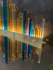 Set_of_2_Vibrazioni_Glass_Wall_Sculptures_by_Enrico_Neri,_Italian_Artistic_Wall_Lights