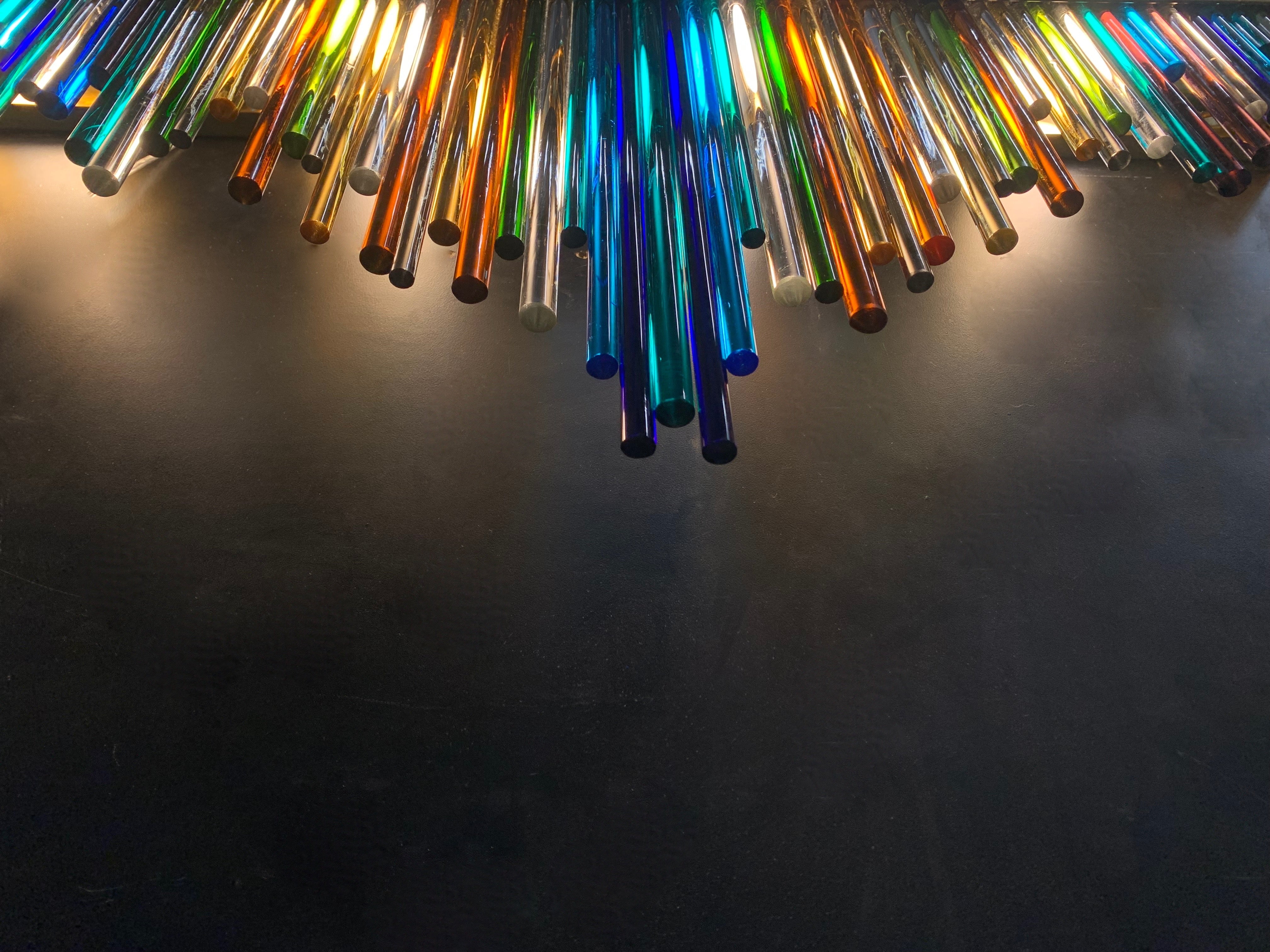Set_of_2_Vibrazioni_Glass_Wall_Sculptures_by_Enrico_Neri,_Italian_Artistic_Wall_Lights
