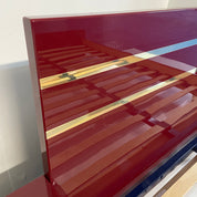 Eric_Maville_Burgundy_Acrylic_and_Brass_Bed_Frame,_France_1970s