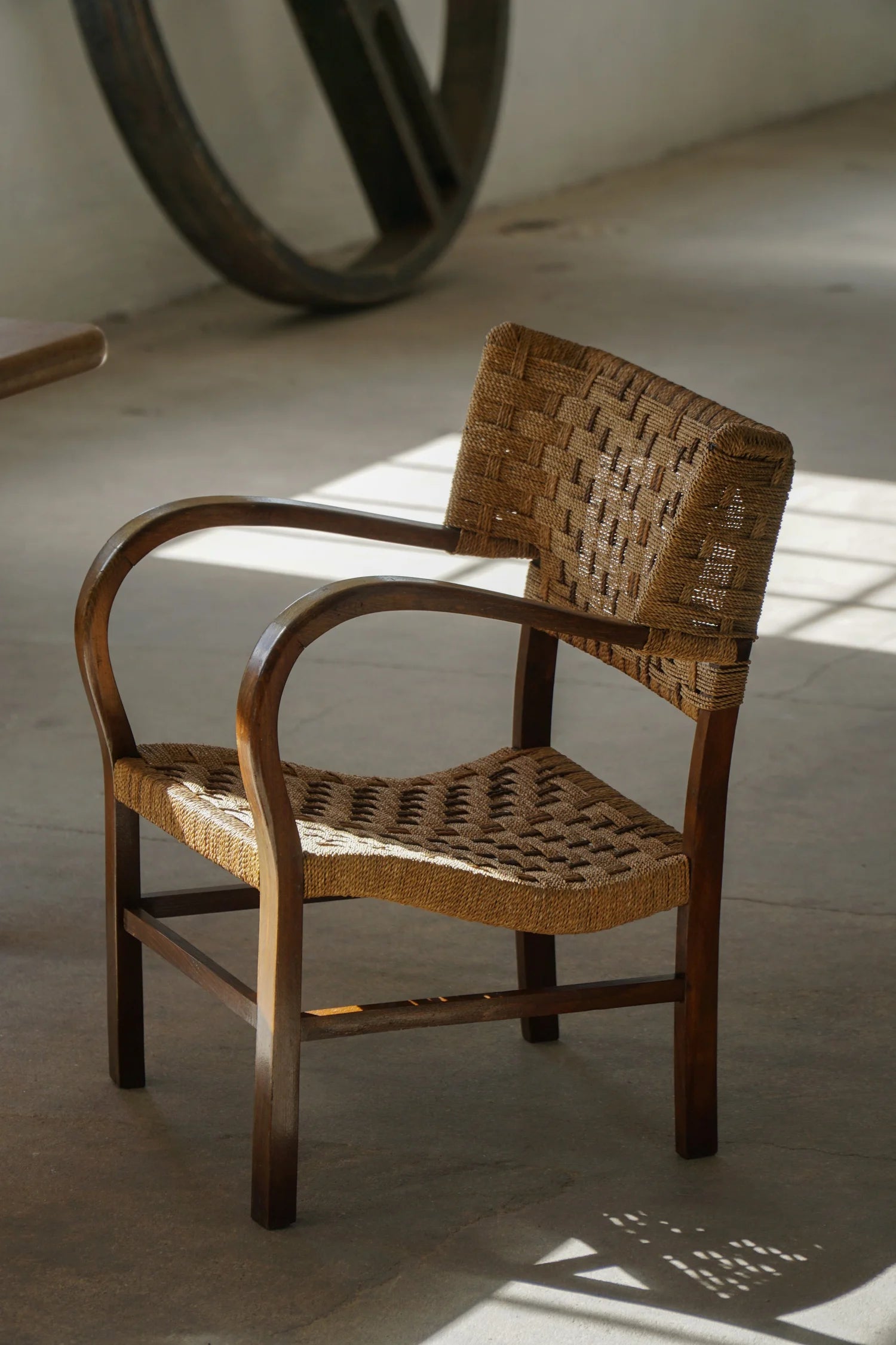 Erich_Dieckmann_Beech_and_Paper_Cord_Armchair,_German_Bauhaus,_1940s