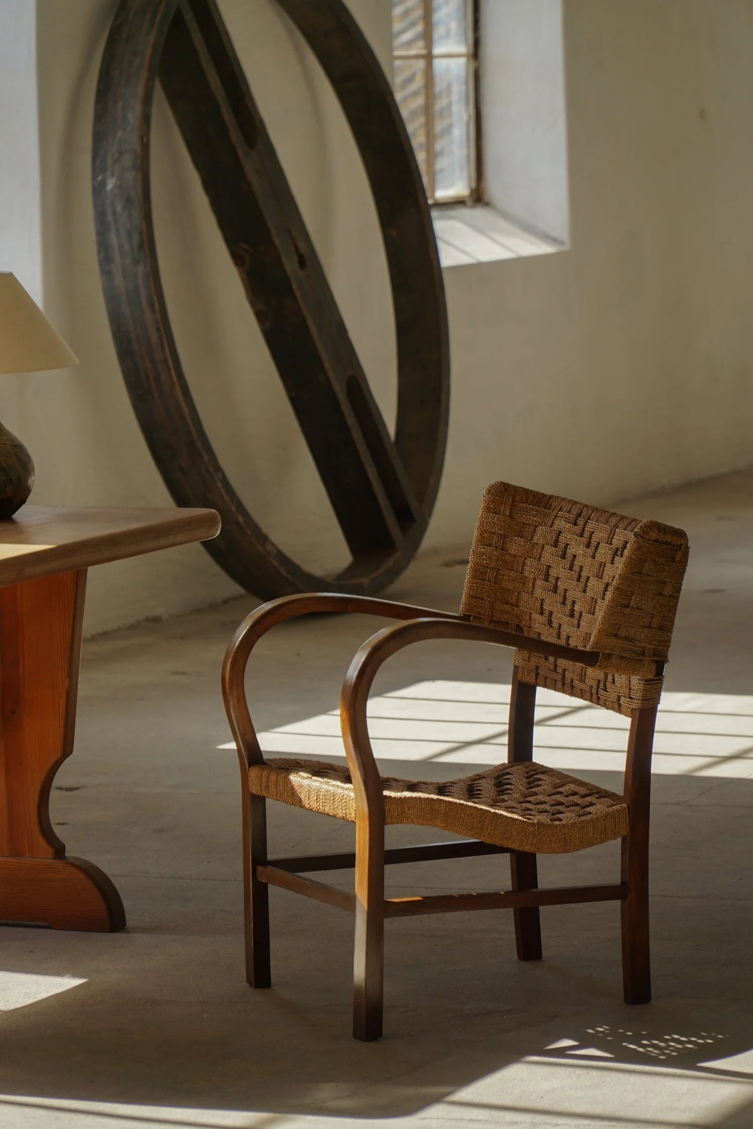 Erich_Dieckmann_Beech_and_Paper_Cord_Armchair,_German_Bauhaus,_1940s