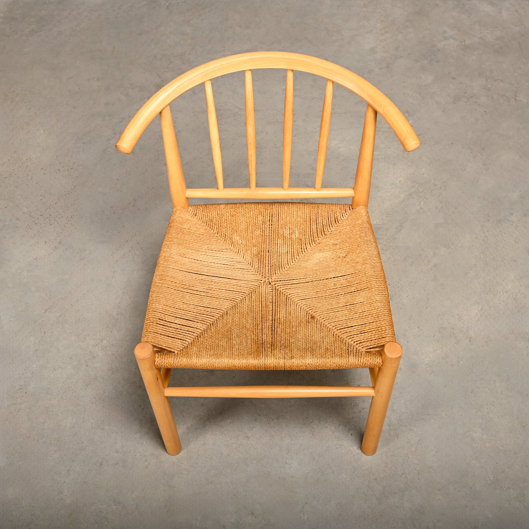 Set_of_4_J151_Dining_Chairs_by_Erik_Ole_Jørgensen_for_FDB_Møbler,_Beechwood_and_Papercord,_Denmark,_1970s