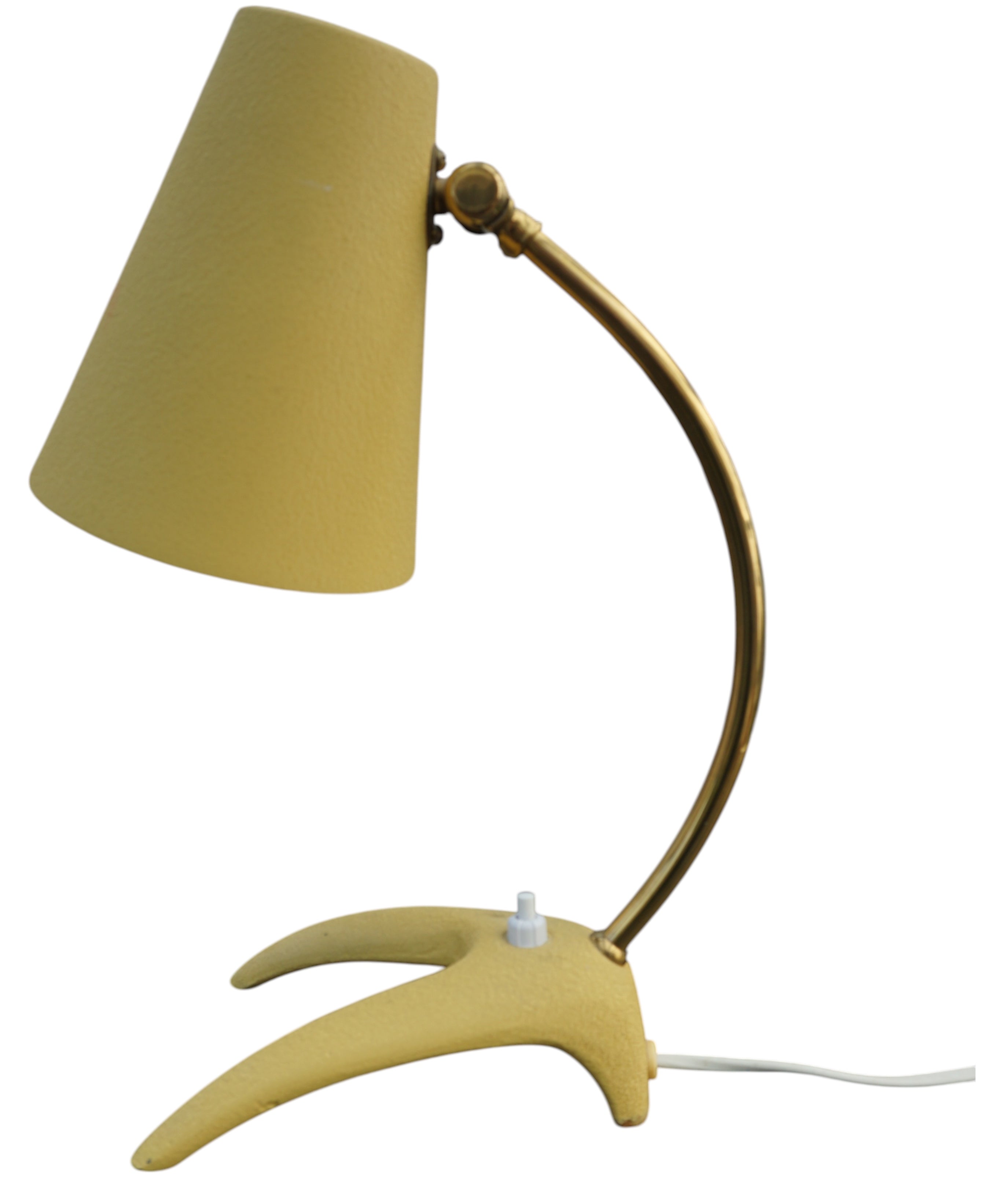 B52_Desk_Lamp_by_EWÅ_Värnamo_Attributed_to_Erik_Wärnå,_Yellow_Swedish_Mid_Century_Modern,_1950s