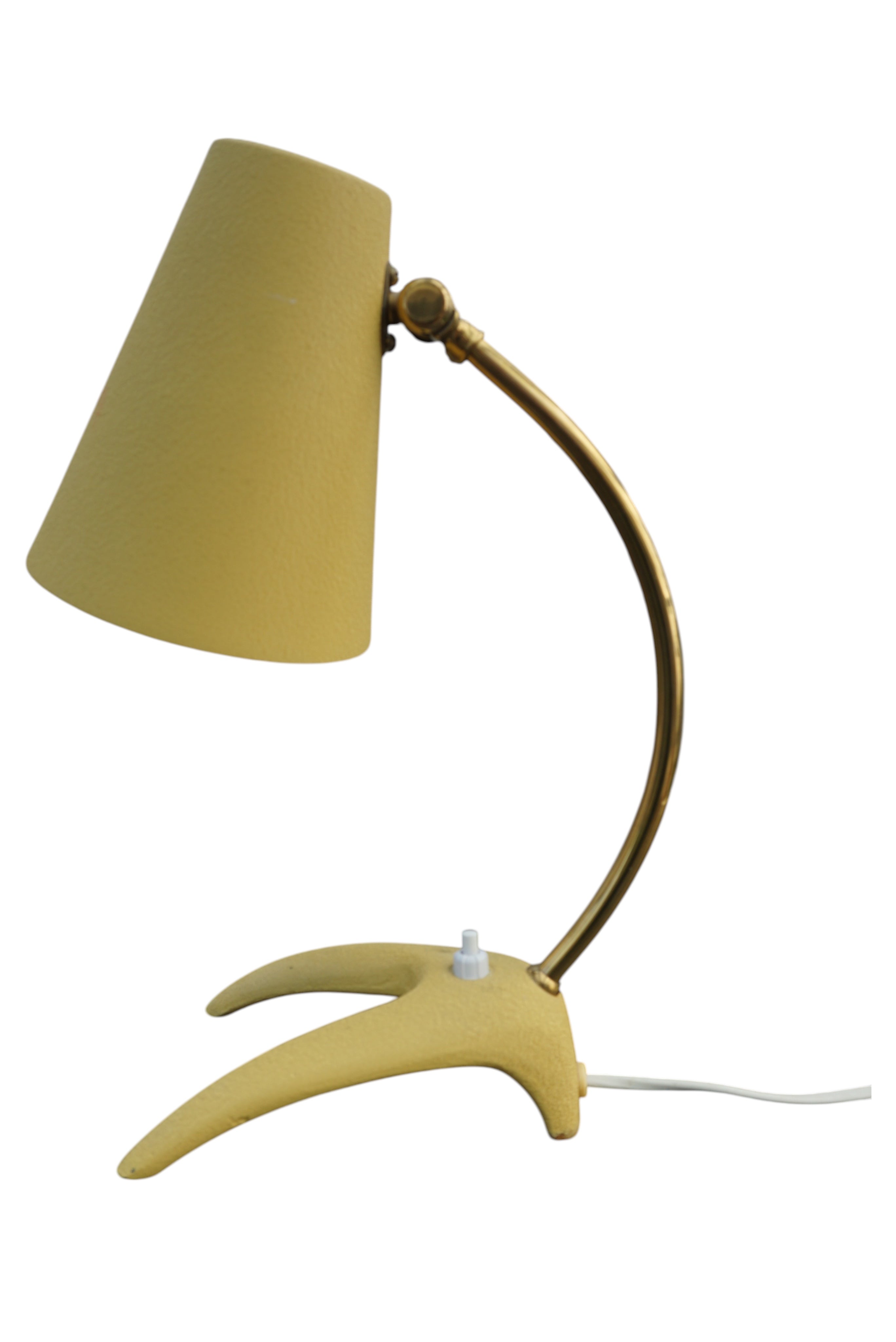 B52_Desk_Lamp_by_EWÅ_Värnamo_Attributed_to_Erik_Wärnå,_Yellow_Swedish_Mid_Century_Modern,_1950s