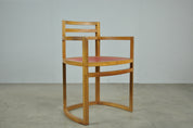 Art_Deco_Dining_Set_in_Fruitwood_with_Oval_Pedestal_Table_and_6_Chairs,_Netherlands_1980s