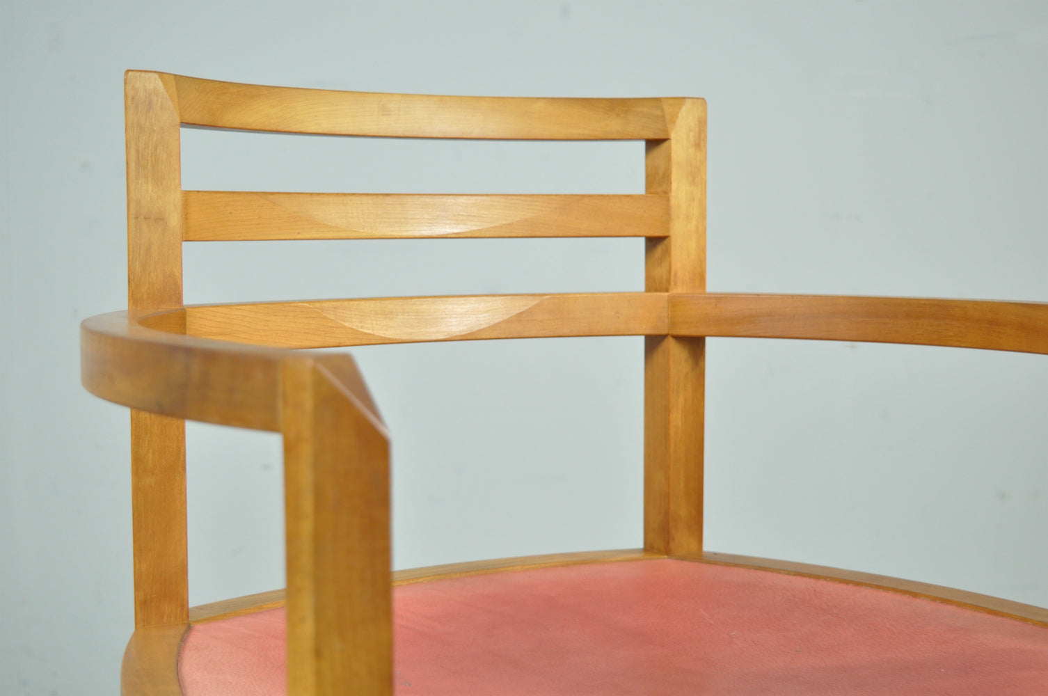 Art_Deco_Dining_Set_in_Fruitwood_with_Oval_Pedestal_Table_and_6_Chairs,_Netherlands_1980s