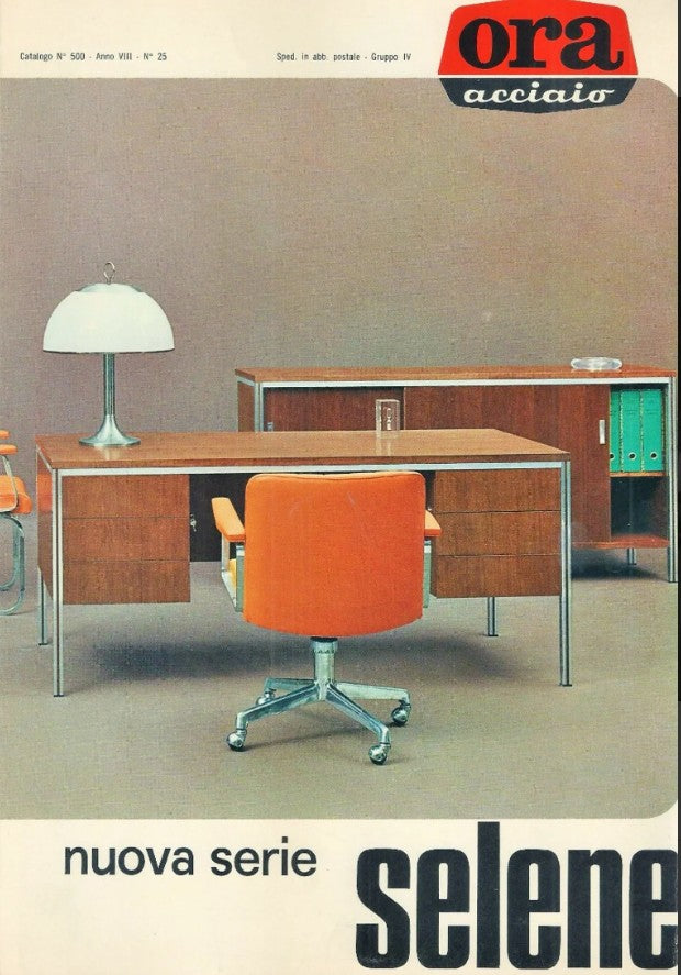 Selene_Executive_Desk_by_ORA_Acciaio,_Wood_Veneer_and_Metal,_Italy,_1970s