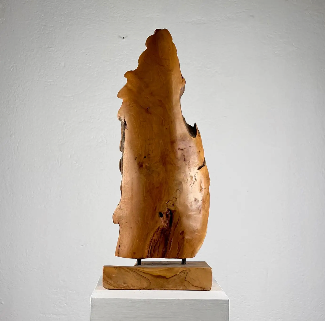 Abstract_Botanical_Sculpture_in_Natural_Ash_Wood,_Italy,_1960s