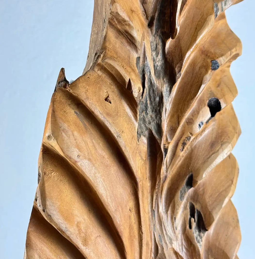 Abstract_Botanical_Sculpture_in_Natural_Ash_Wood,_Italy,_1960s