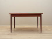 Extendable_Dining_Table,_Teak_Veneer,_Solid_Wood_Legs,_1970s,_Denmark