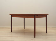 Extendable_Dining_Table,_Teak_Veneer,_Solid_Wood_Legs,_1970s,_Denmark