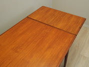 Extendable_Dining_Table,_Teak_Veneer,_Solid_Wood_Legs,_1970s,_Denmark