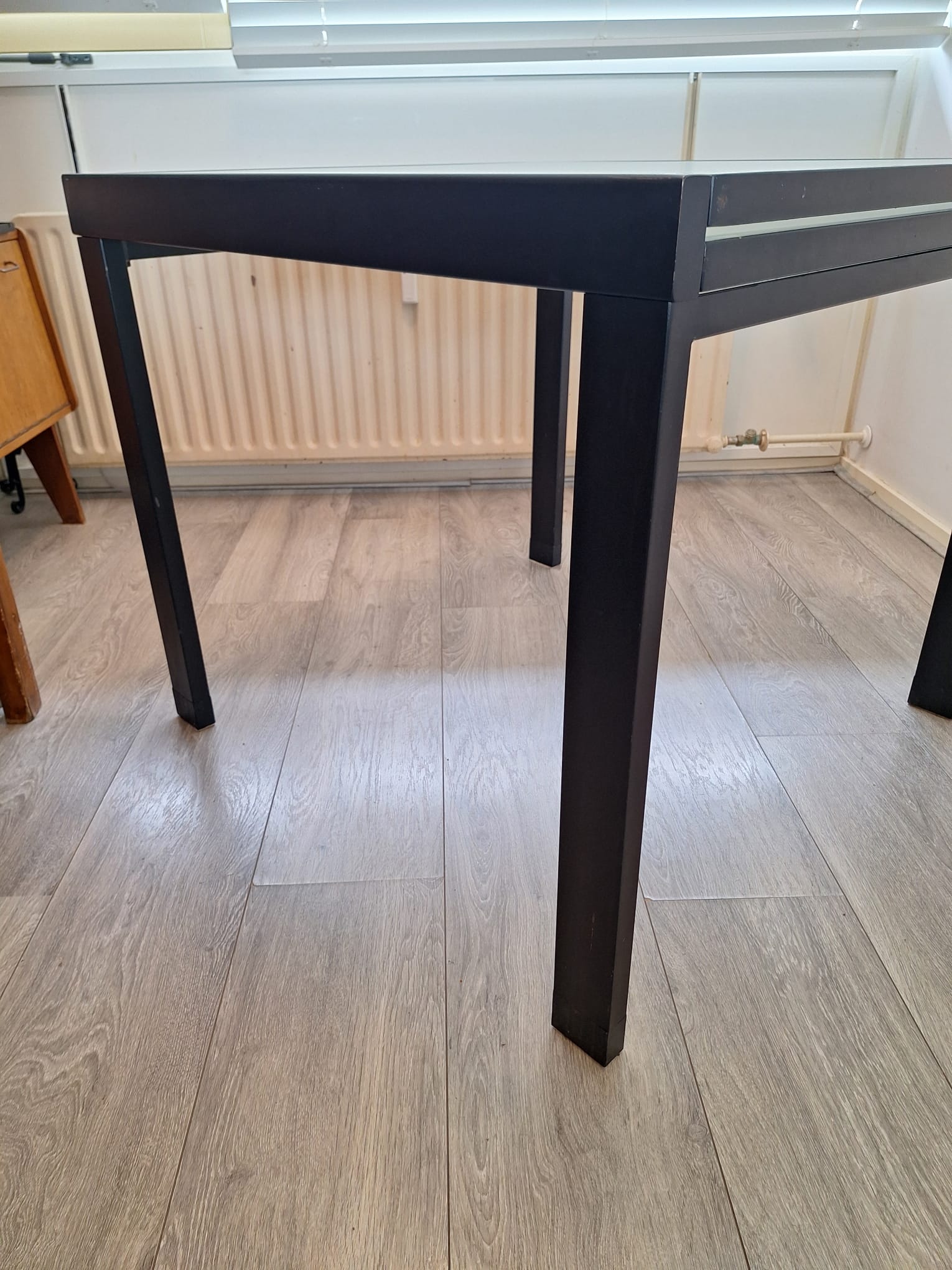 Custom_Italian_Extendable_Frosted_Glass_Dining_Table_with_Black_Metal_Frame