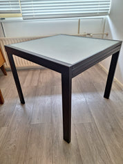 Custom_Italian_Extendable_Frosted_Glass_Dining_Table_with_Black_Metal_Frame