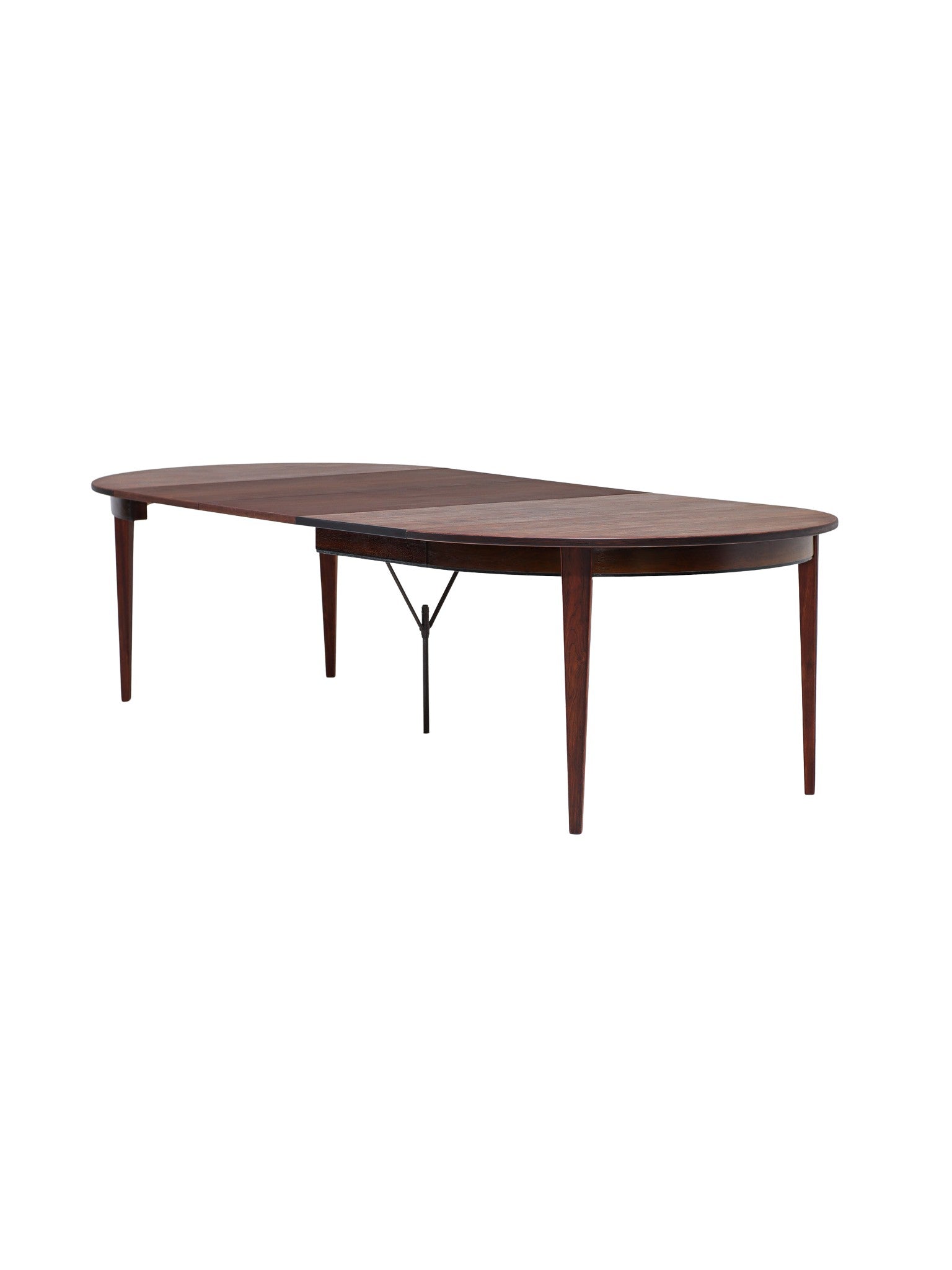 Extendable_round_dining_table_by_Omann_Jun_model_55_rosewood,_Denmark_1960s