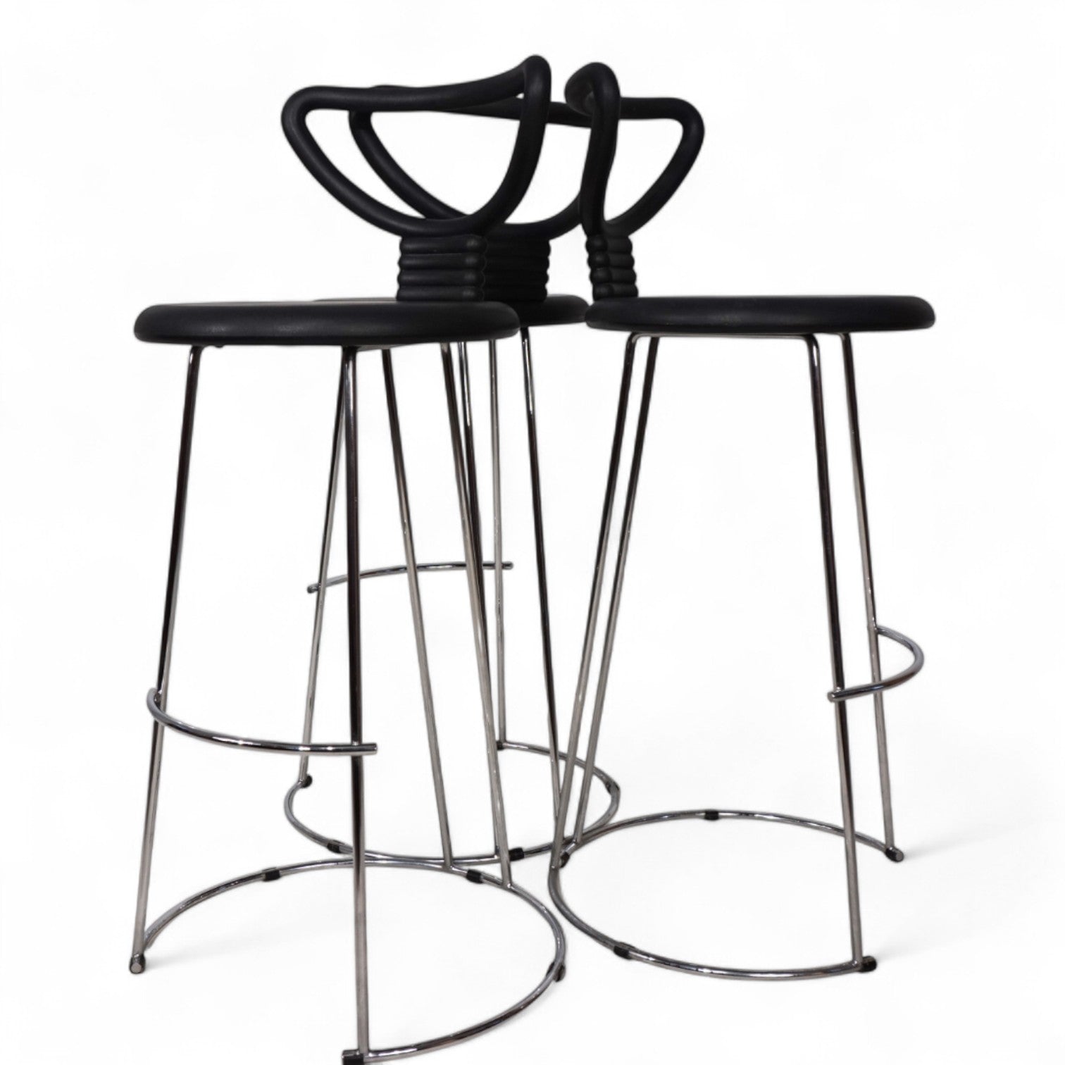 Set_of_3_postmodern_bar_stools_by_Nobu_Tanigawa,_1990