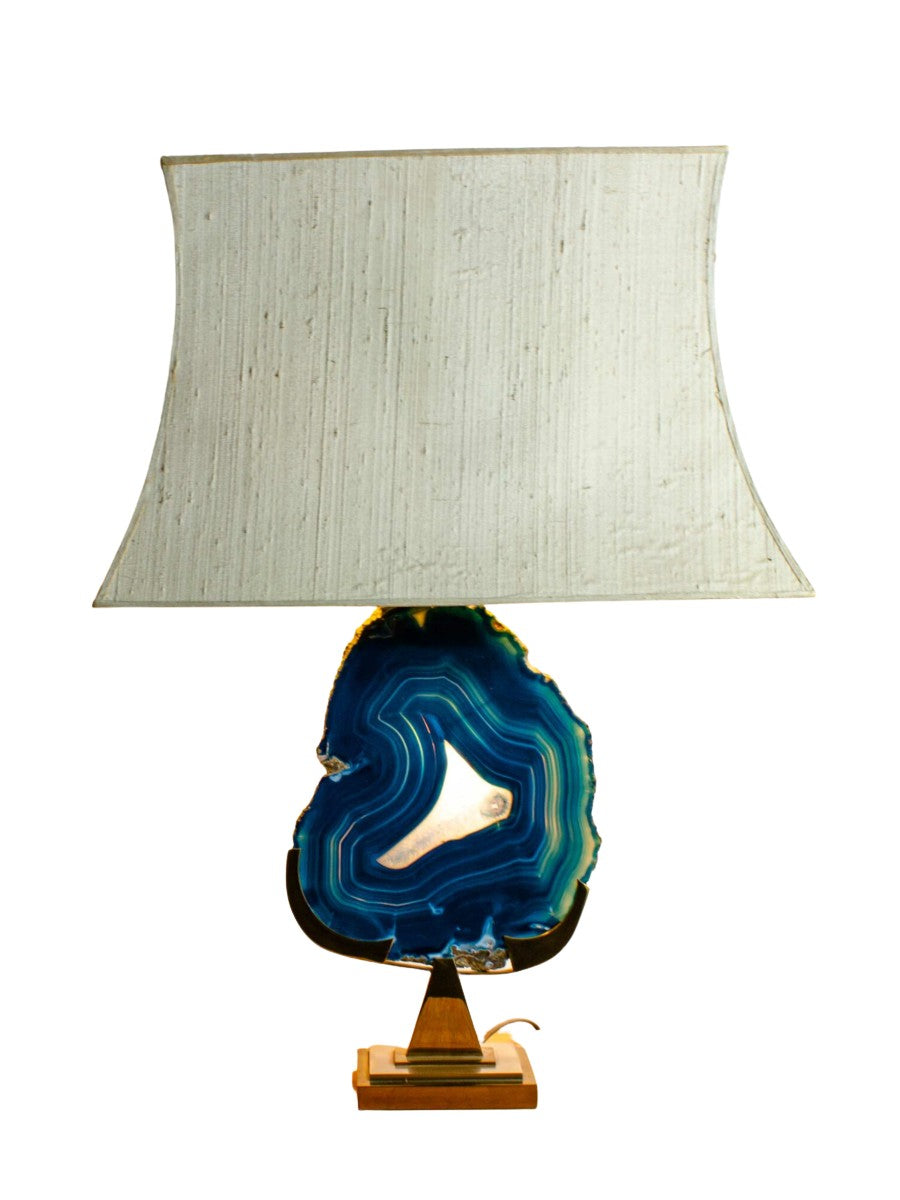 Fine_brass_&_blue_agate_stone_lamp,_1970s
