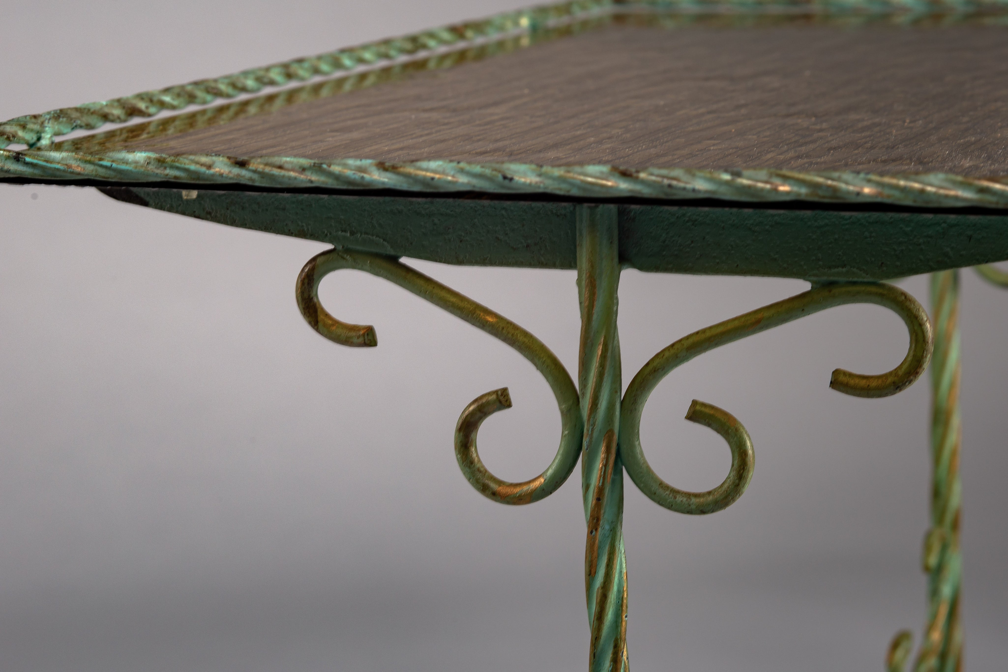 Wrought_Iron_Side_Table_with_Yellow_Glass_Top,_Finland_Early_20th_Century