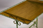 Wrought_Iron_Side_Table_with_Yellow_Glass_Top,_Finland_Early_20th_Century