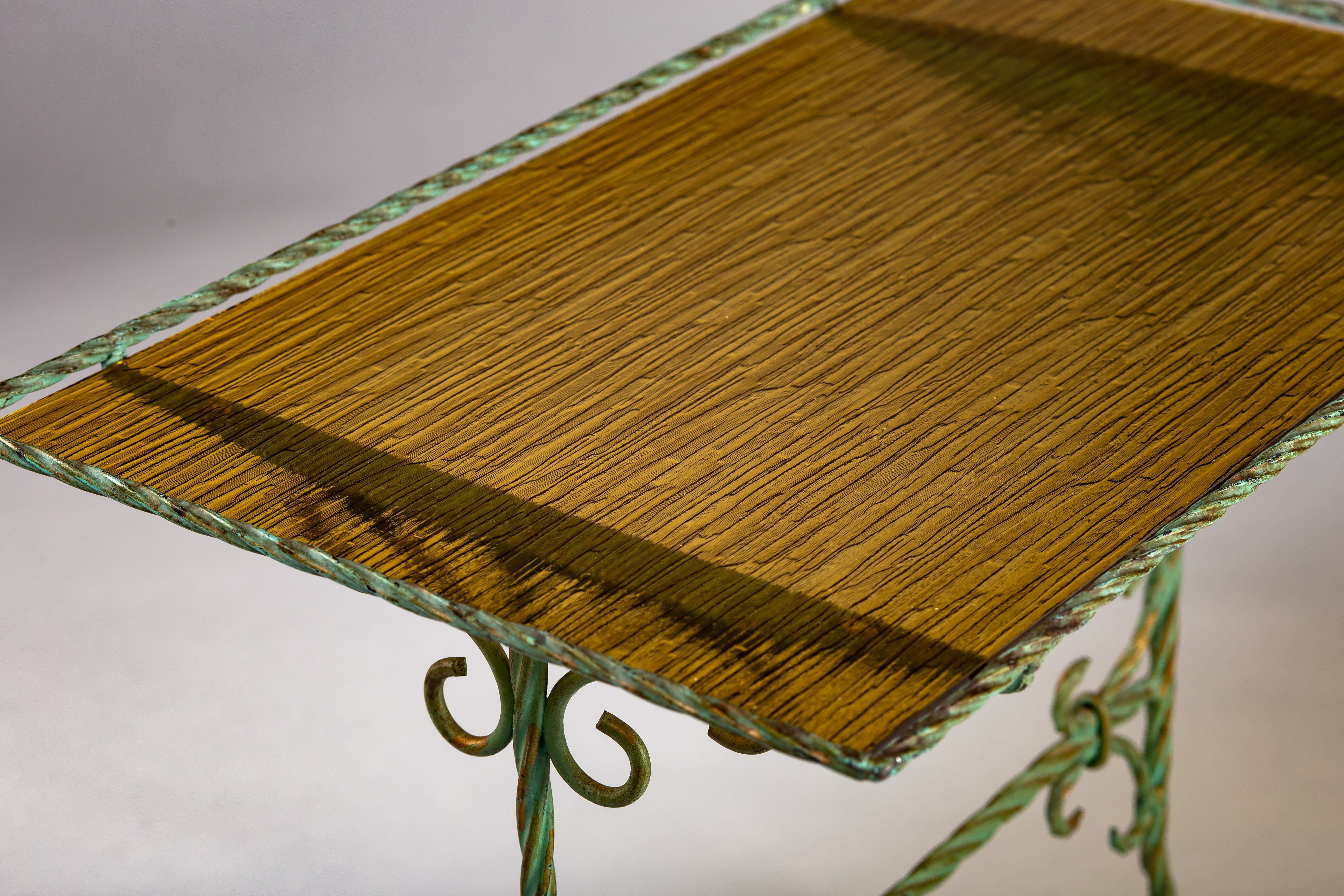 Wrought_Iron_Side_Table_with_Yellow_Glass_Top,_Finland_Early_20th_Century