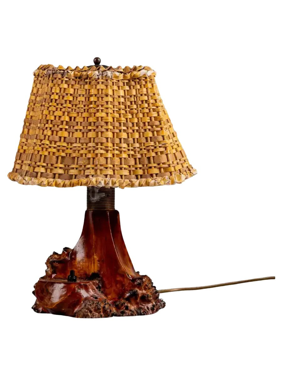 Finnish_Folk_Art_Table_Lamp_in_Curly_Birch_with_Birch_Bark_Shade,_1940s