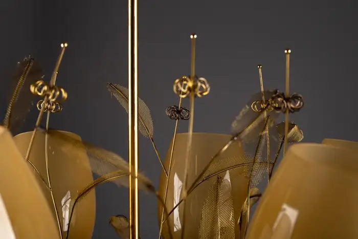 Finnish_mid-century_modern_Bridal_bouquet_brass_chandelier