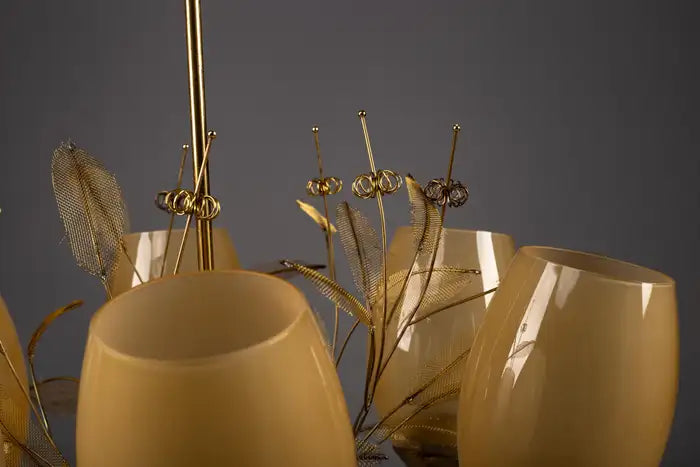 Finnish_mid-century_modern_Bridal_bouquet_brass_chandelier