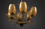 Finnish_mid-century_modern_Bridal_bouquet_brass_chandelier