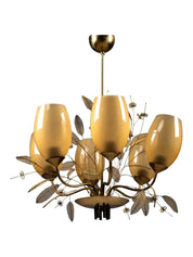 Finnish_mid-century_modern_Bridal_bouquet_brass_chandelier