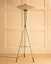 1950s_Floor_Lamp_by_Stilnovo_in_Blue_Green_Lacquer_and_Brass,_Italy